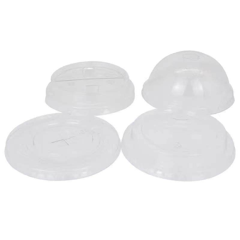 PET98/90/93口径一次性加厚咖啡奶茶柠檬茶冷饮塑料果汁杯盖