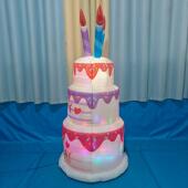 通新充气蛋气模彩款 色发光生日糕NIE充气摆件装 饰用充气