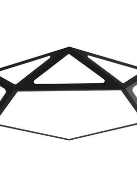 现代简室约吸顶灯镂几何灯卧山灯创意书房le空d办公灯中ZPY灯具