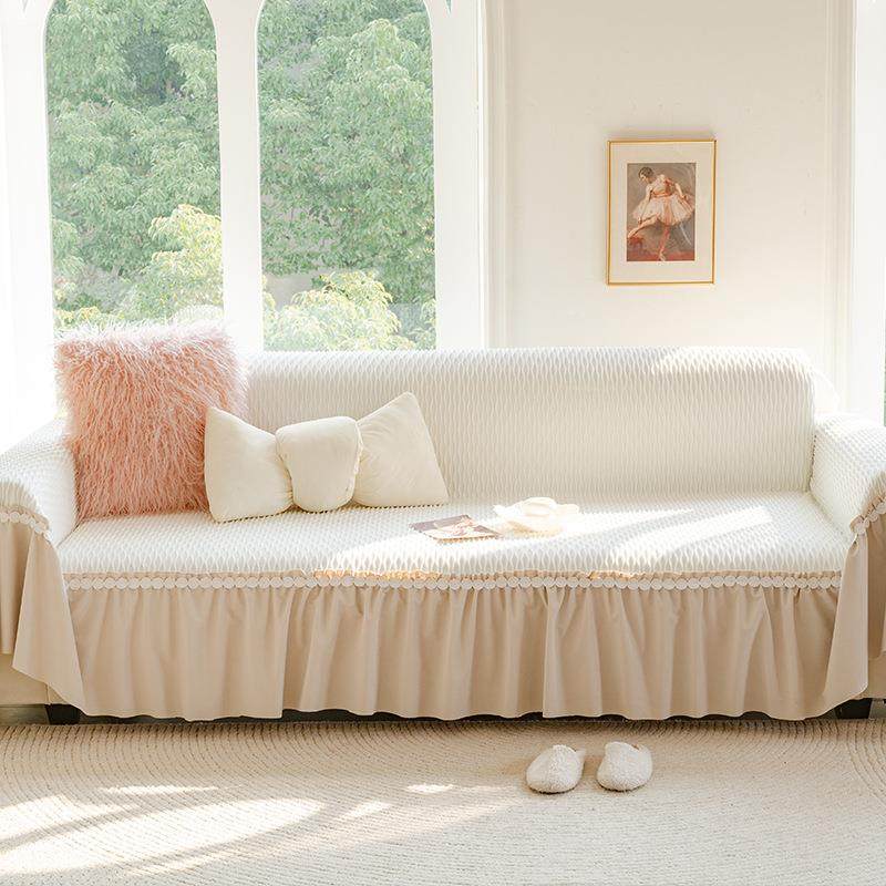 2025年新沙款沙发巾法奶油风盖布暖芙四式季通用裙发边沙发套罩沙,居家布艺,沙发套,淘宝优惠券,粉丝福利购,淘宝优惠卷