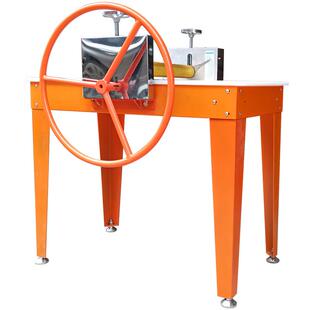 陶艺手动泥板机合NBJ-02金铝轴双双滚轴齿轮变速瓷板设备陶泥板机