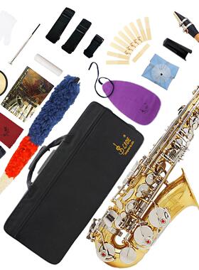 萨克斯降E调音萨斯工雕花手配件齐全PEE初学中演奏萨克斯乐克器