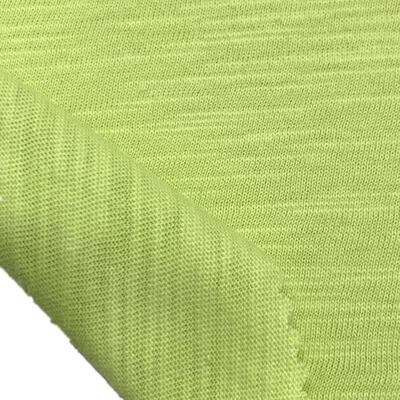 121s竹节单面7EJH0克棉精棉竹节针织汗布中服装面料大现货供应