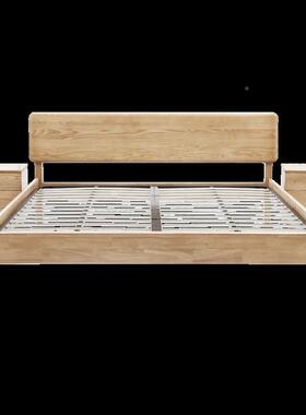 全实木392床北美白蜡木床18.纯米双人M床北欧主卧室家具J88H