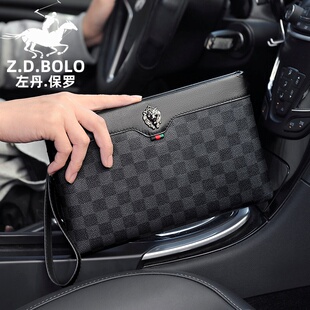 ZDBOLO/左丹保罗真皮男士手拿包时尚休闲信封包男手拎包潮牌夹包