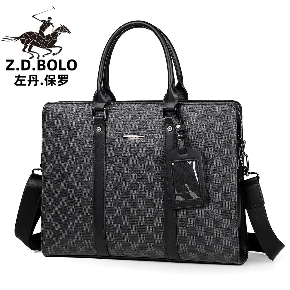 ZDBOLO/左丹保罗新款公文包男士包时尚手提包真皮商务文件包手拿