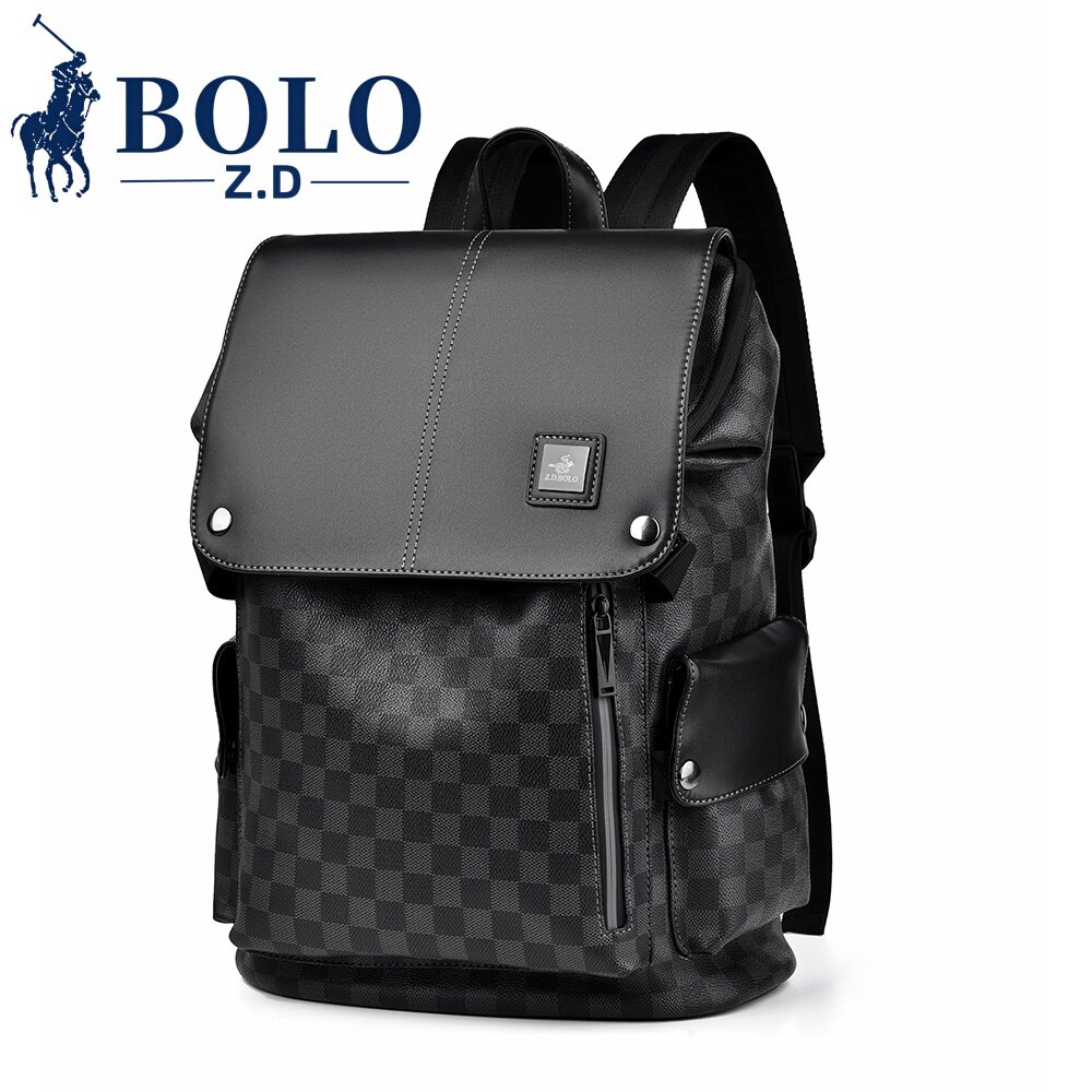 ZDBOLO/左丹保罗男士双肩背包时尚户外旅游背包商务潮大容量书包