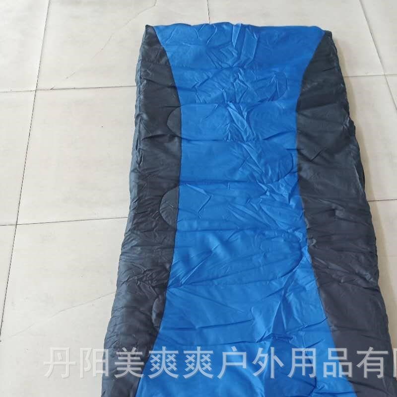 春秋信封方帽睡袋两边月牙拼色互拼型户外野营睡袋(可订做)