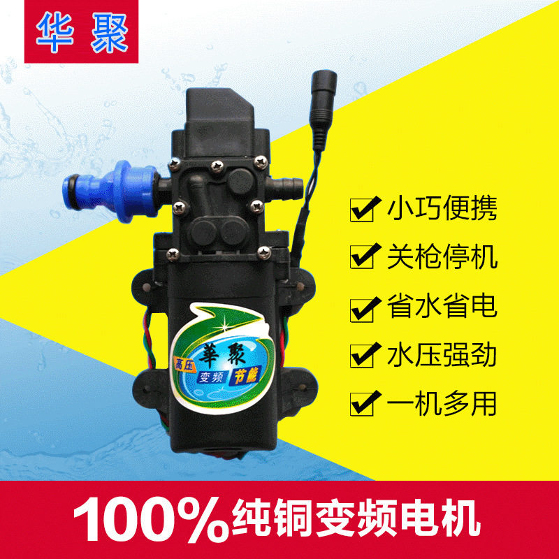 华聚 家用12v便携式车载洗车泵高压洗车器清洗水泵洗车机刷车水枪