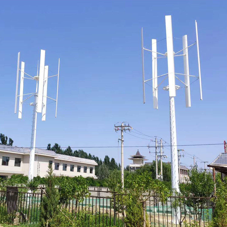 H型垂直轴风力发电机10kw380v微风发电竖式并网垂直轴风力发电系