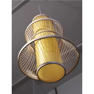 赛罕区托克托县清水河县竹艺竹编吊灯中式民宿饭店餐厅中式竹灯