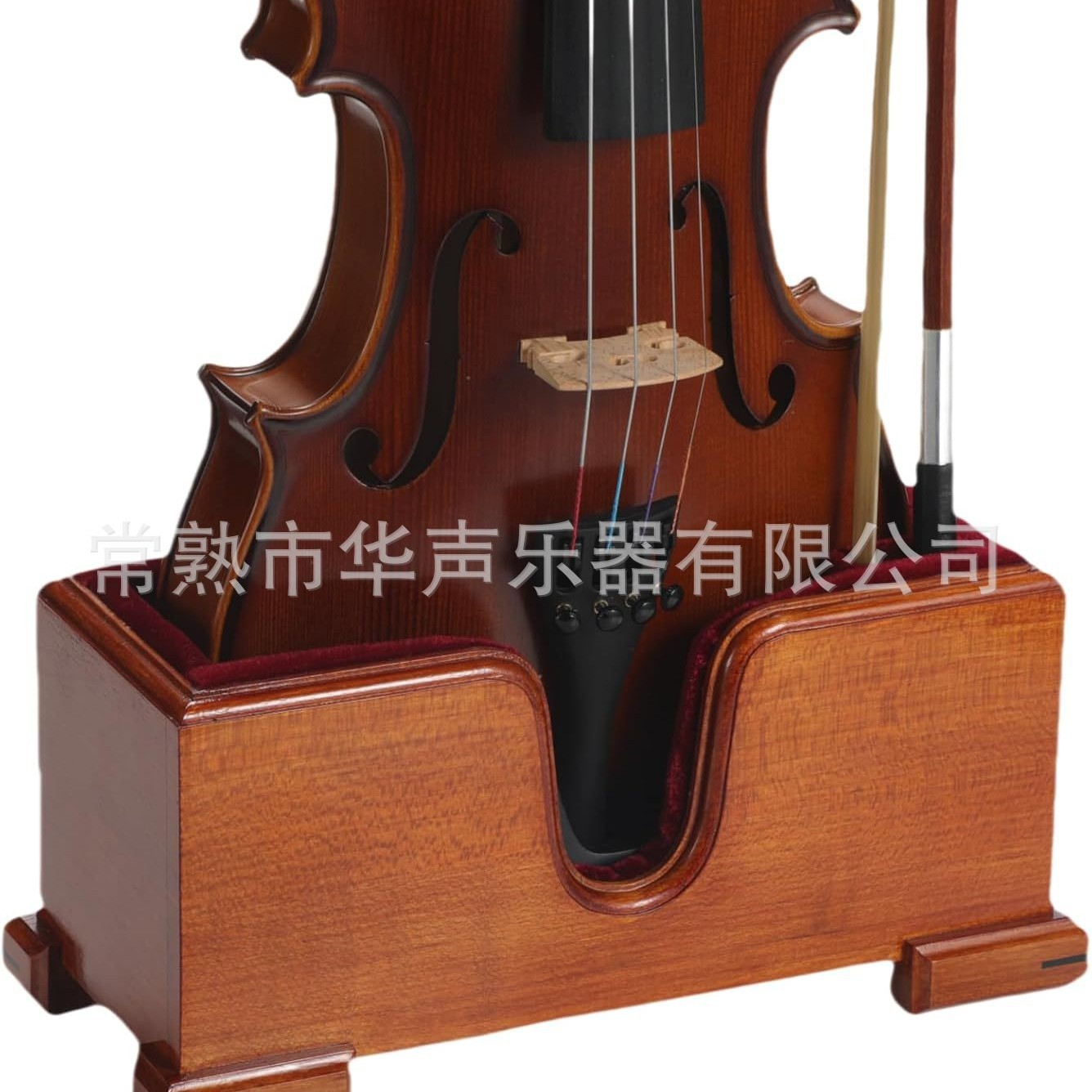 乐器配件批发大提琴中提琴贝司木质支架天鹅绒软垫保护颜色可选
