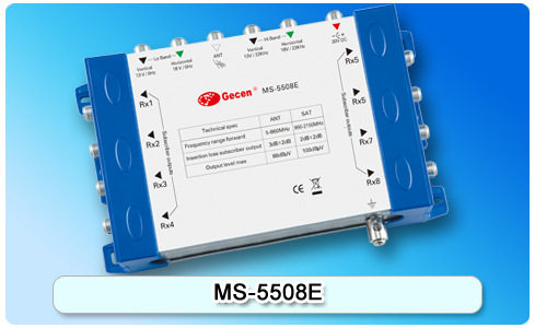 GECEN佳讯5进8出多路SAT切换开关  13/18V 0/22K切换开关MS-5508E