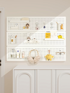 新款入室玄关墙面洞洞板收纳架墙上通用置物架壁挂冲孔板装饰架