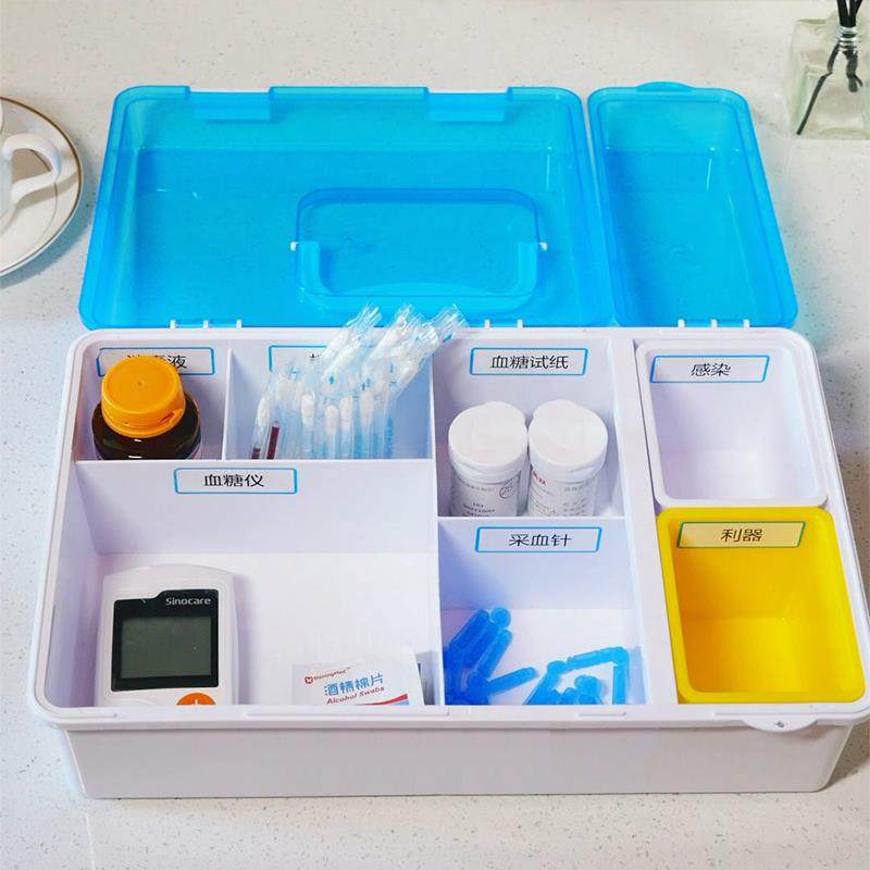 血糖仪收纳盒医用测血糖仪收纳盒便携医药箱医院盒子药盒药品纳箱