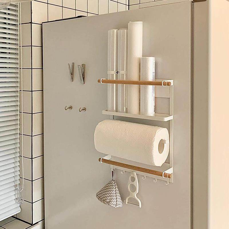 厨房纸巾挂架保鲜膜卷筒卫生纸纸巾架子纸架支架餐巾纸架抹布托