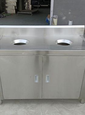 残食台收残车收污台厨余拉圾不锈钢食堂双孔泔水车回收车定制