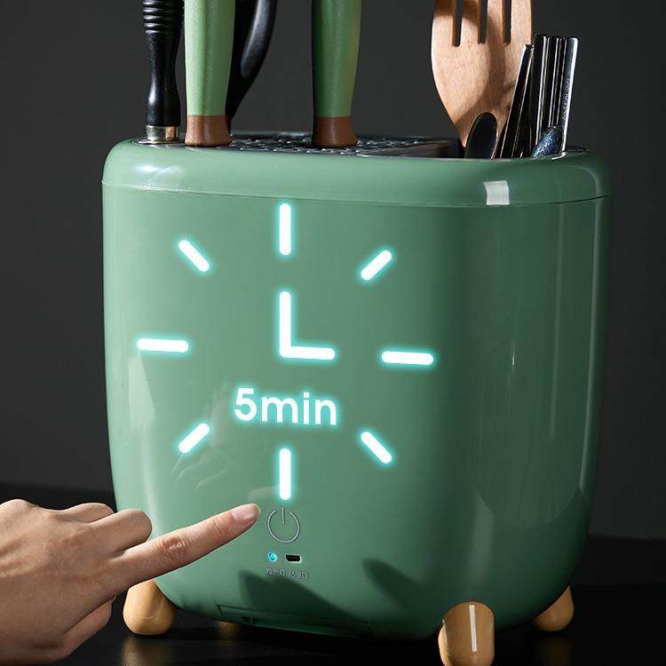 智能消毒烘干刀架置物架刀具菜刀刀座筷子笼收纳一体厨房用品家用