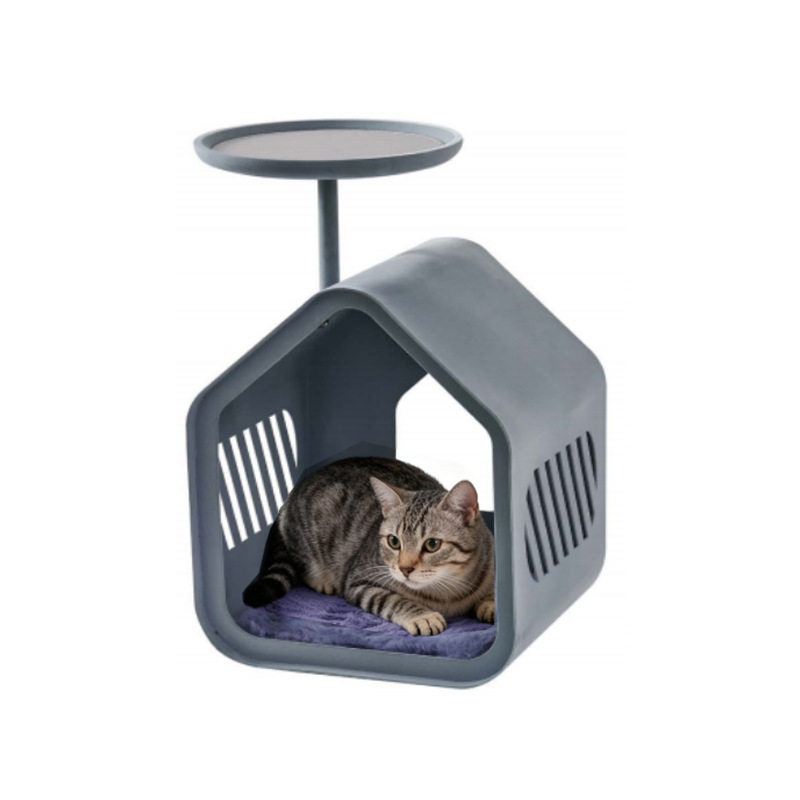 碳素钢猫窝狗舍边几客厅小型金属宠物屋家具简约创意沙发角几置物