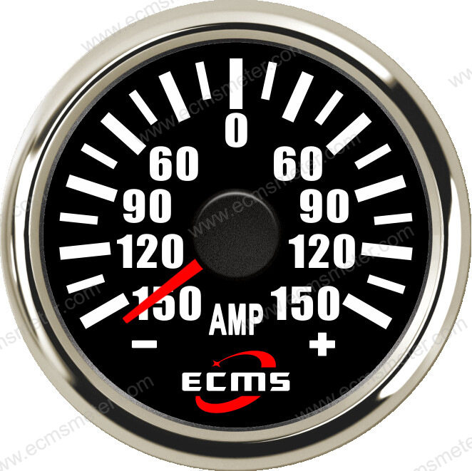 ECPΦ52mm工程机械设备车用船用游艇锂电储能设备±150A电流表