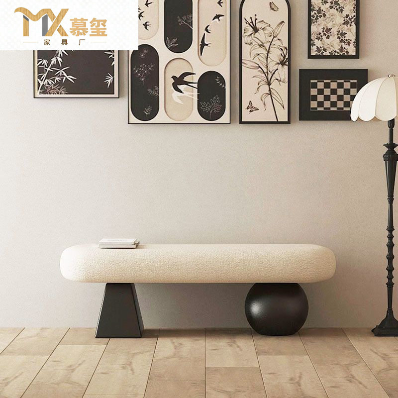中古法式北欧入户长条换鞋凳