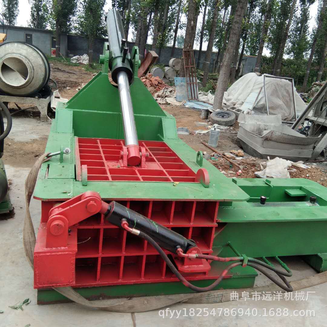 废品收购站旧纸箱打包机卧式液压打包机塑料瓶废纸箱压缩成型机