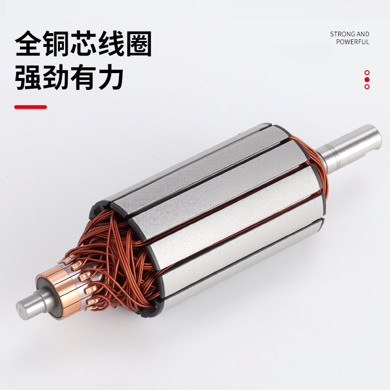 微型直流电机转子12V24V气泵齿轮低速马达全铜定子配件