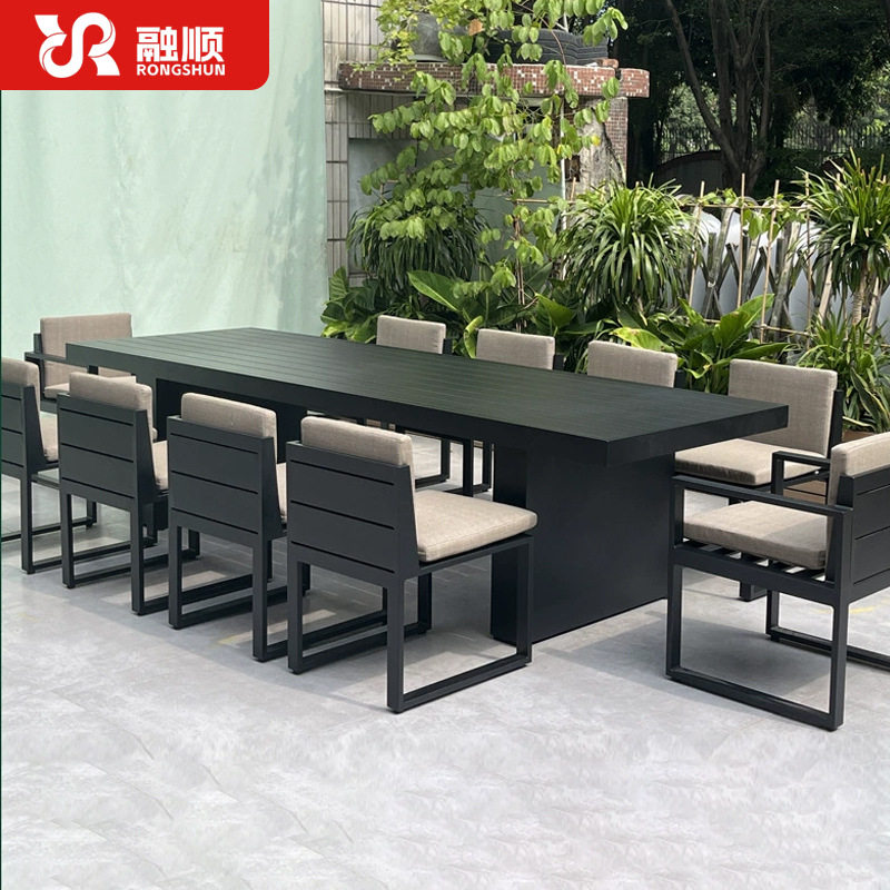 户外防水铝合金餐桌椅组合