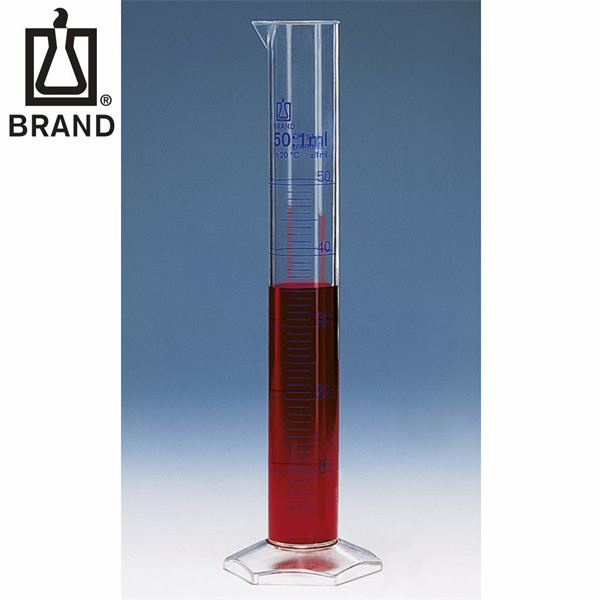 BRAND/普兰德刻度量筒高型A级PMP材质蓝色刻度
