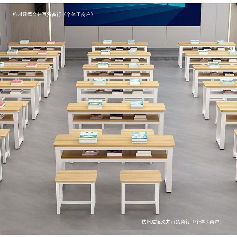 单双层培训班课桌椅绘画书法