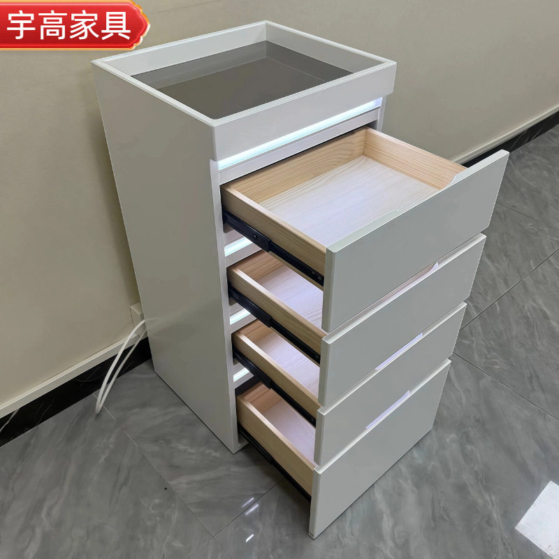 美发店剪发柜子发廊储物架推车柜理发店工具柜可移动带抽屉工具箱