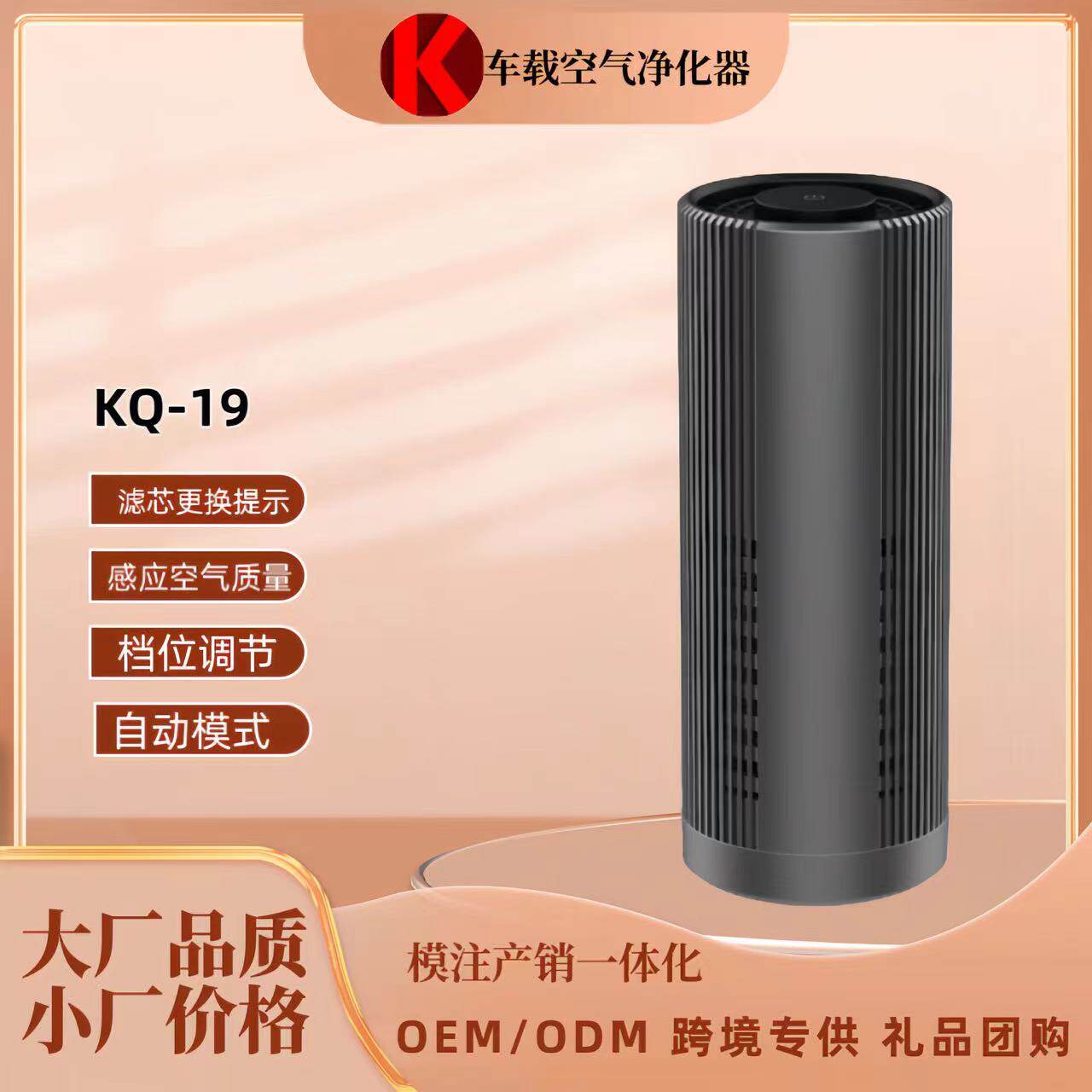车载空气净化器小型专用车用车上车内汽车家用用品出风口后排电