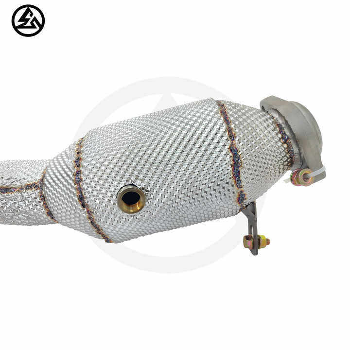适用奔驰C180 C200 C250 C260 W204 1.8带隔热罩头段不锈钢排气管