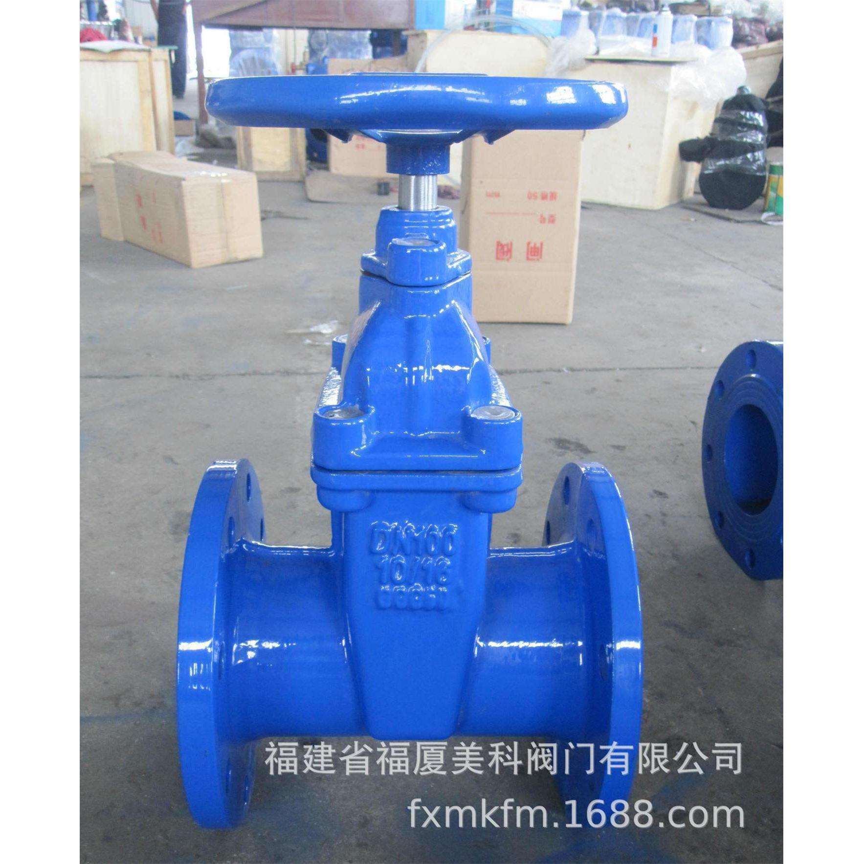 福厦美科球墨铸铁暗杠软法兰闸阀Z45X-10/16/25QDN6580150200
