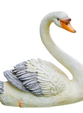 花园装饰别墅庭院户外水池草w地园林景观装饰动物仿真天鹅雕塑摆