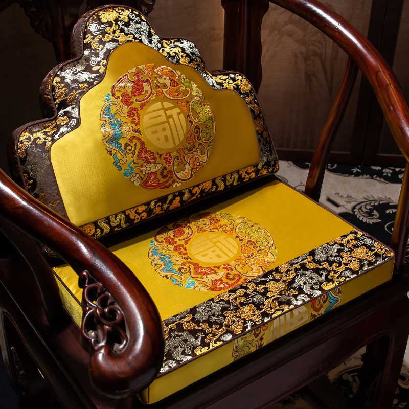 中式茶椅垫坐垫红木m沙发垫子客厅实木圈椅太师椅餐椅乳胶防滑座