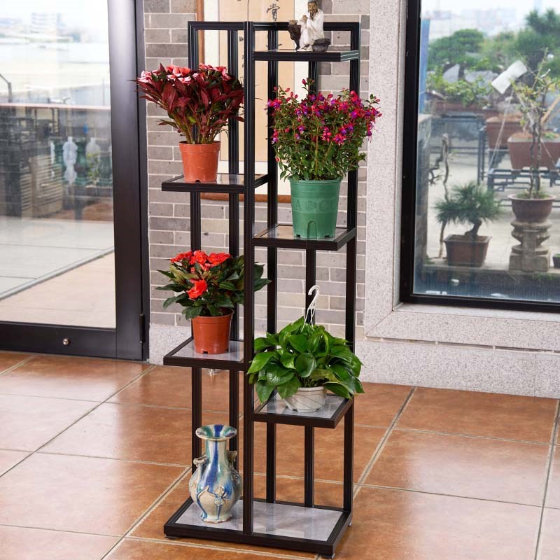 铝合金多层盆景架户外植物架室内落地花架摆件架阳台架.奇石架茶