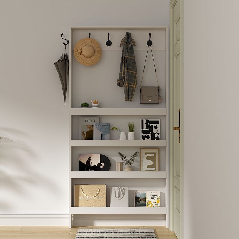定制卧室门后挂钩衣帽q置物架超薄实木靠墙多层免打孔夹缝收纳架