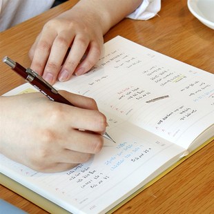 韩国indigo商务简约o2026周计划本A5皮革日程笔记手账本周记本ins