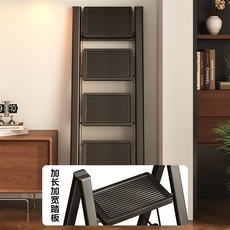 乔迁红色家用梯子折叠梯加厚加粗款家庭用迁乔楼梯伸缩三步人字梯