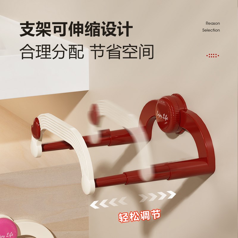 吸盘脸盆收纳架免打孔壁挂奶油伸缩浴F室置物架厕所洗澡盆子沥水