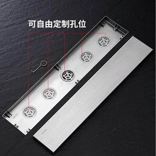 8CM宽304不锈钢隐形地漏方长条形防臭淋浴卫生间盖板镶砖浴室排水