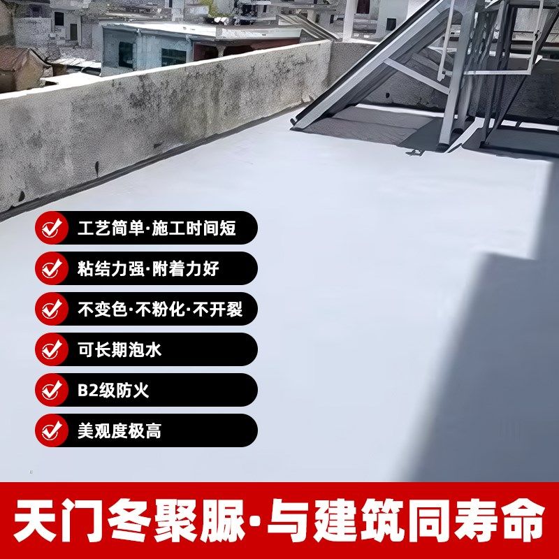 聚脲防水涂料高弹性天门冬纯聚尿屋顶楼顶裂缝补漏材料防水灌封胶