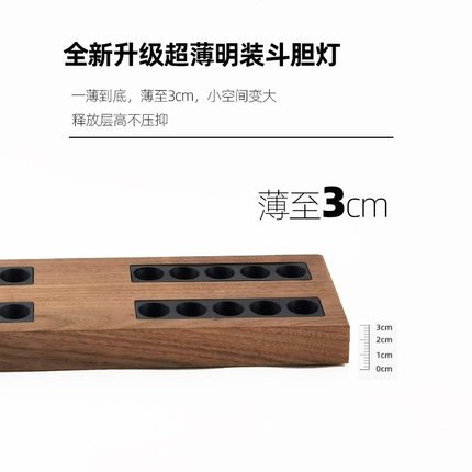 超薄明装led防眩斗胆射灯无主灯客厅卧室实木方形吸顶筒灯格栅灯