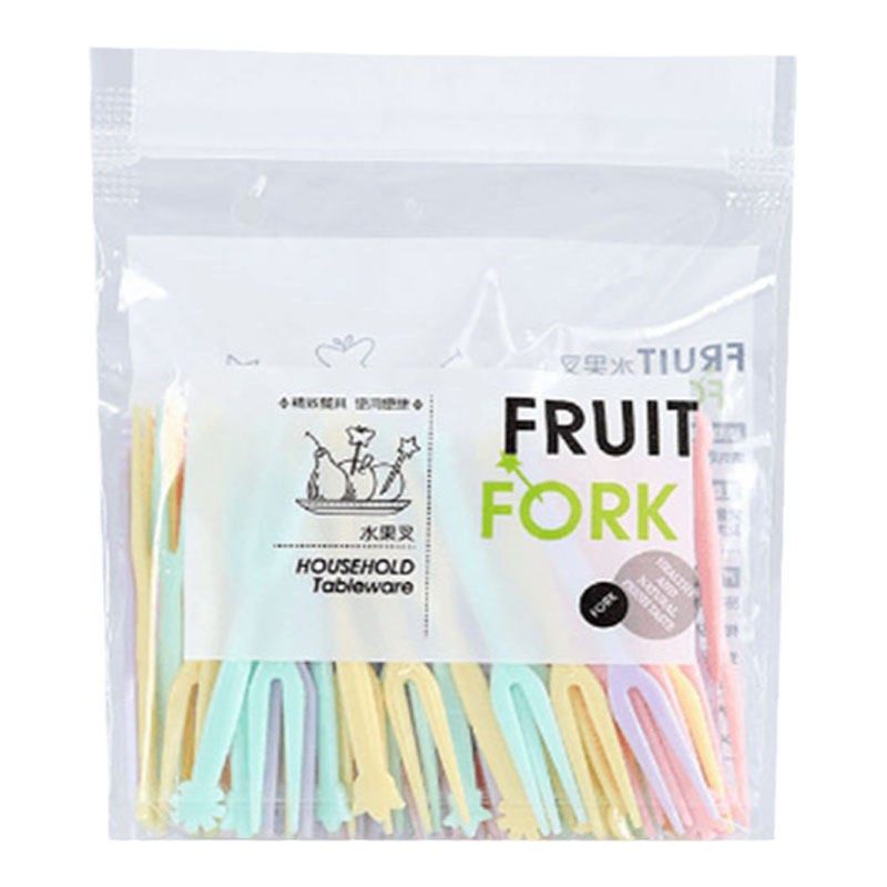 水果叉套装水果签一次性塑料两齿家用吃水果蛋糕甜品叉点心小叉子,餐饮具,水果叉/水果签,淘宝优惠券,粉丝福利购,淘宝优惠卷