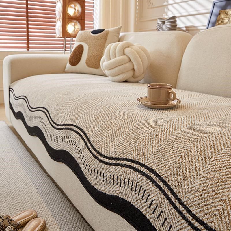 高级感异形一片式沙发盖垫子防滑直排沙发套罩不规则坐垫四季通用,居家布艺,沙发垫,淘宝优惠券,粉丝福利购,淘宝优惠卷