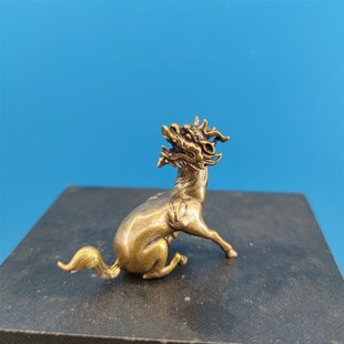 黄铜神兽麒麟瑞兽金稳兽佛殿屋脊黑神话悟空车载中华式招财摆件