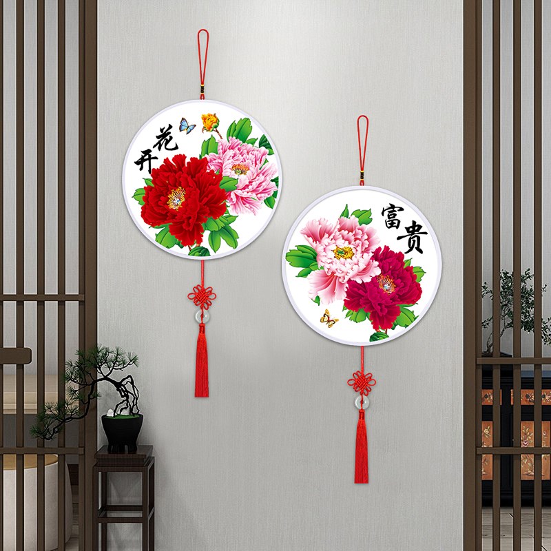 2025新款花开富贵牡丹花钻石画满钻带框免装裱手工diy点钻十字绣