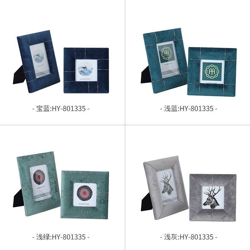 轻奢天鹅绒布相框摆台6寸4寸现代立体正方形金属桌面装饰高档摆设,家居饰品,相框/画框,淘宝优惠券,粉丝福利购,淘宝优惠卷