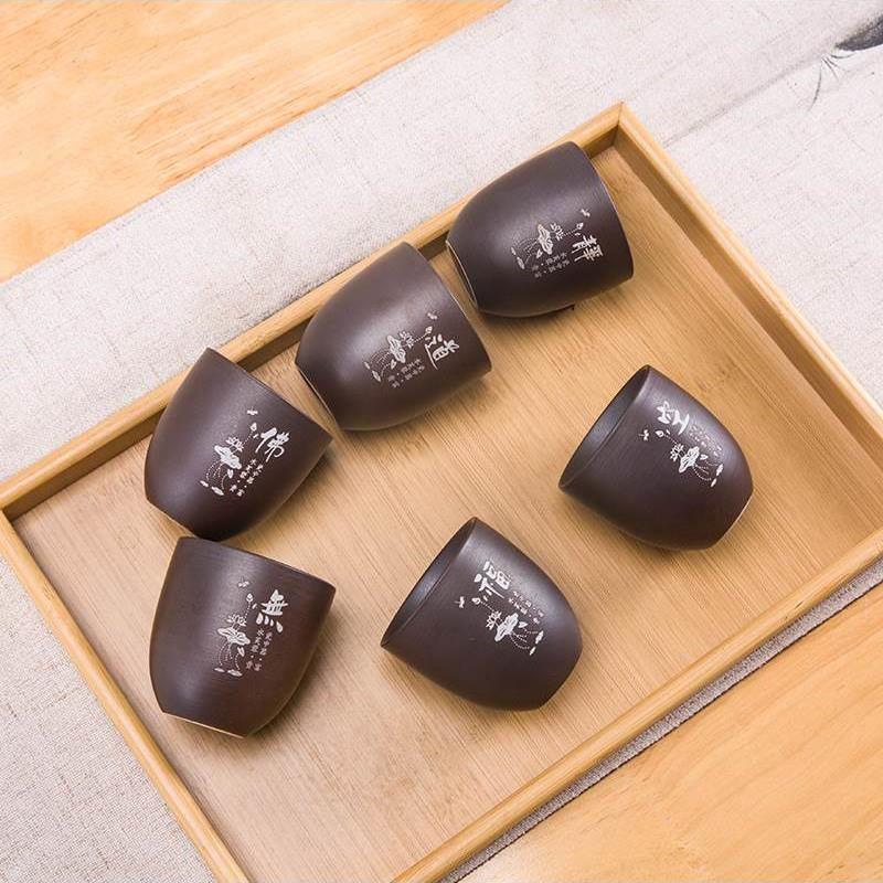 紫砂纯手工d功夫茶杯陶瓷单个单杯个人杯主人专用茶盏茶碗茶具大